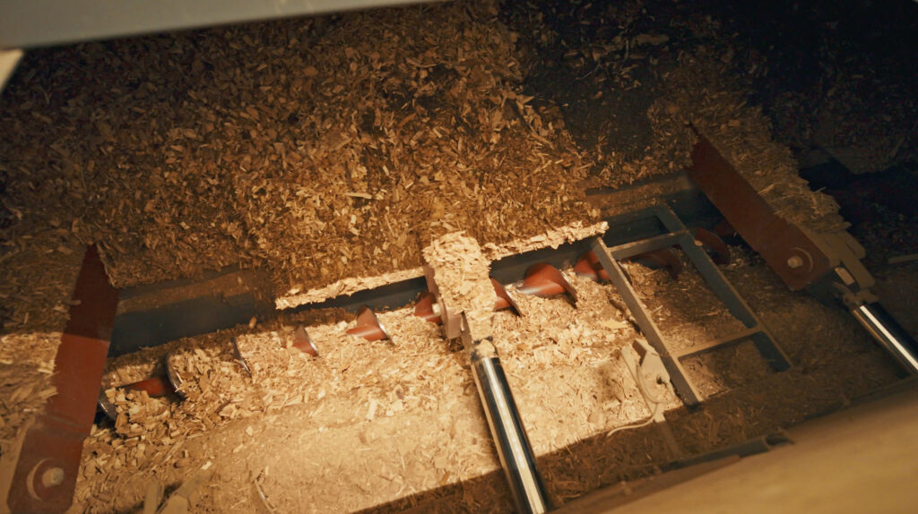Holzschnitzel für das Holzheizwerk